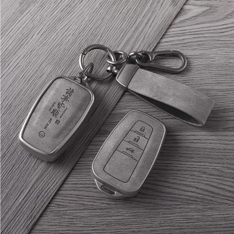 Gray for Toyota Prius Camry Corolla C-HR CHR RAV4 Prado Izoa Levin Avalon 2018 2019 2020 Remote Key Case Cover Car Accessories