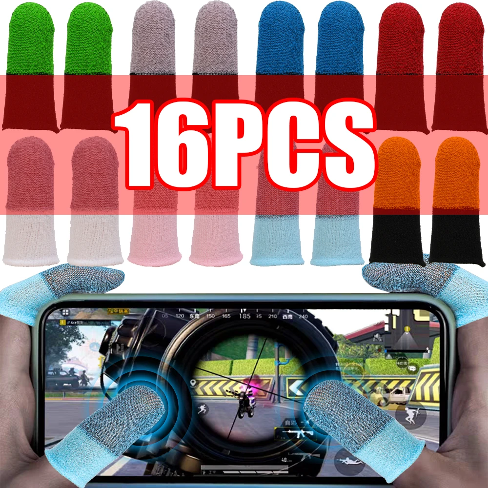 Finger Sleeve for Gaming Mobile Game Controller Finger Thumb Sleeves Anti Sweat Breathable Seamless Touchscreen Finger Cover