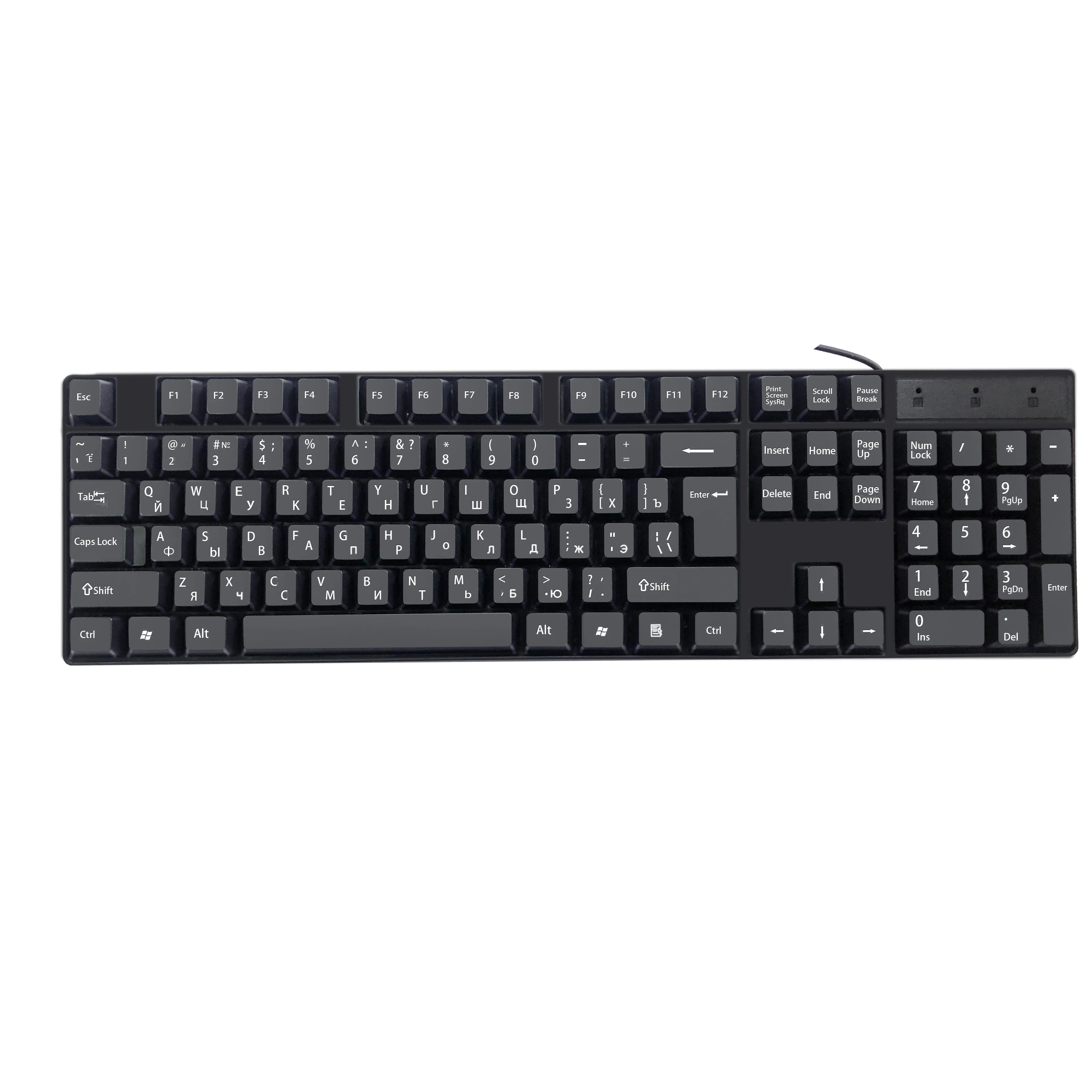 K1800 Russian Language Wired Silent Office Keyboard Small Language Version Quiet Typing for Business Environment