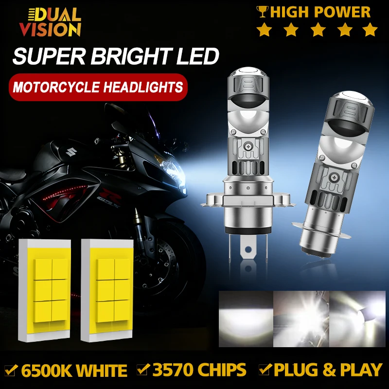 1Pcs H4 Lens Headli…