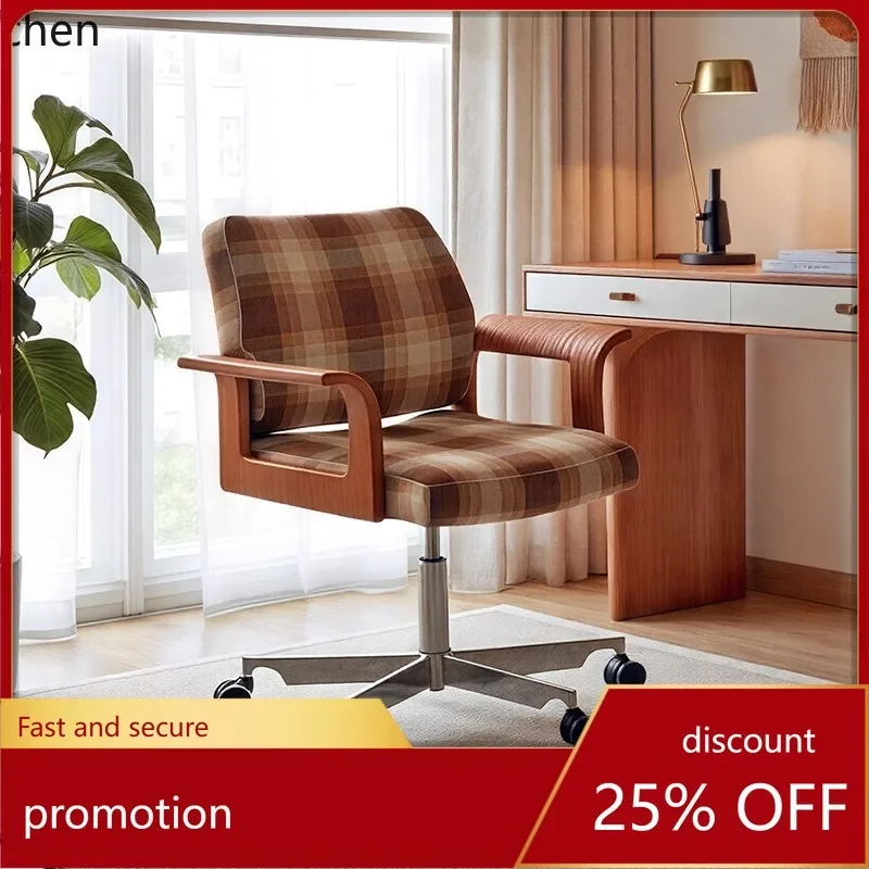 ZMLcasual Solid Wood Sofa Chair Office Multifunctional Computer Rotating Chair