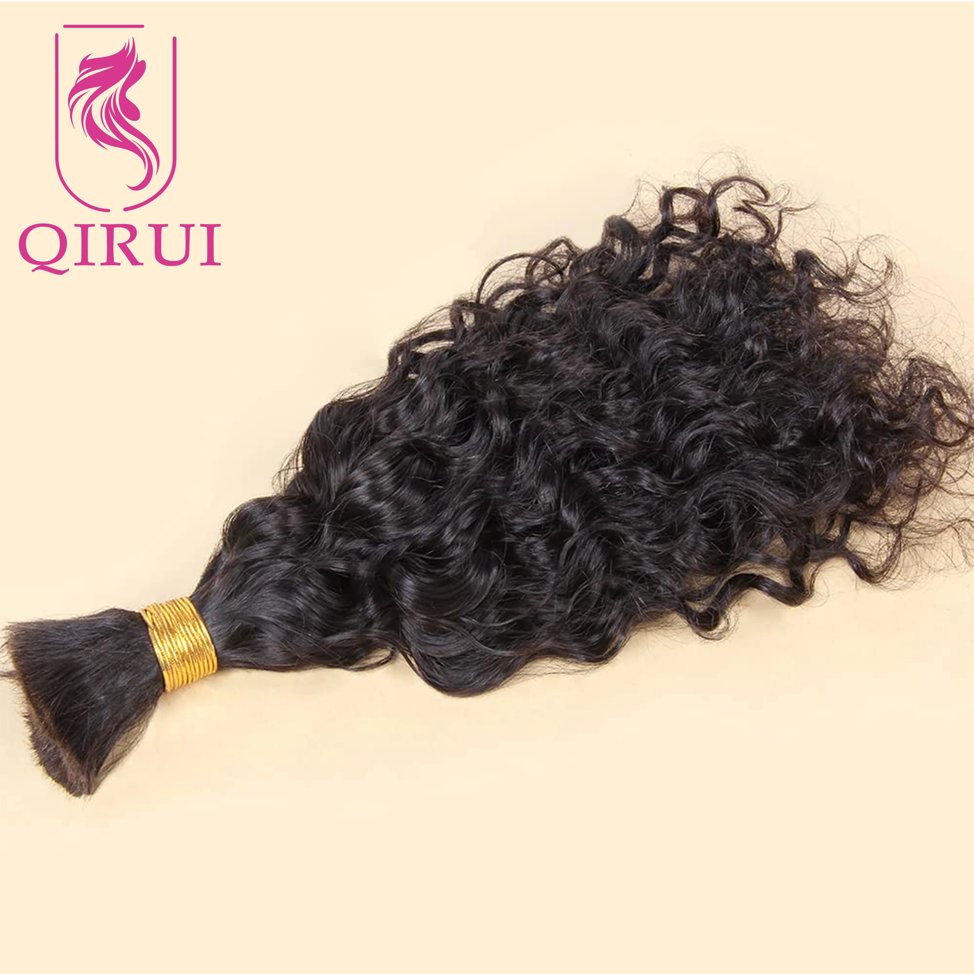 Bulk Human Hair for Braiding Loose Wave Unprocessed Indian No Weft Hair Extension for Micro Braids 100g 1Piece