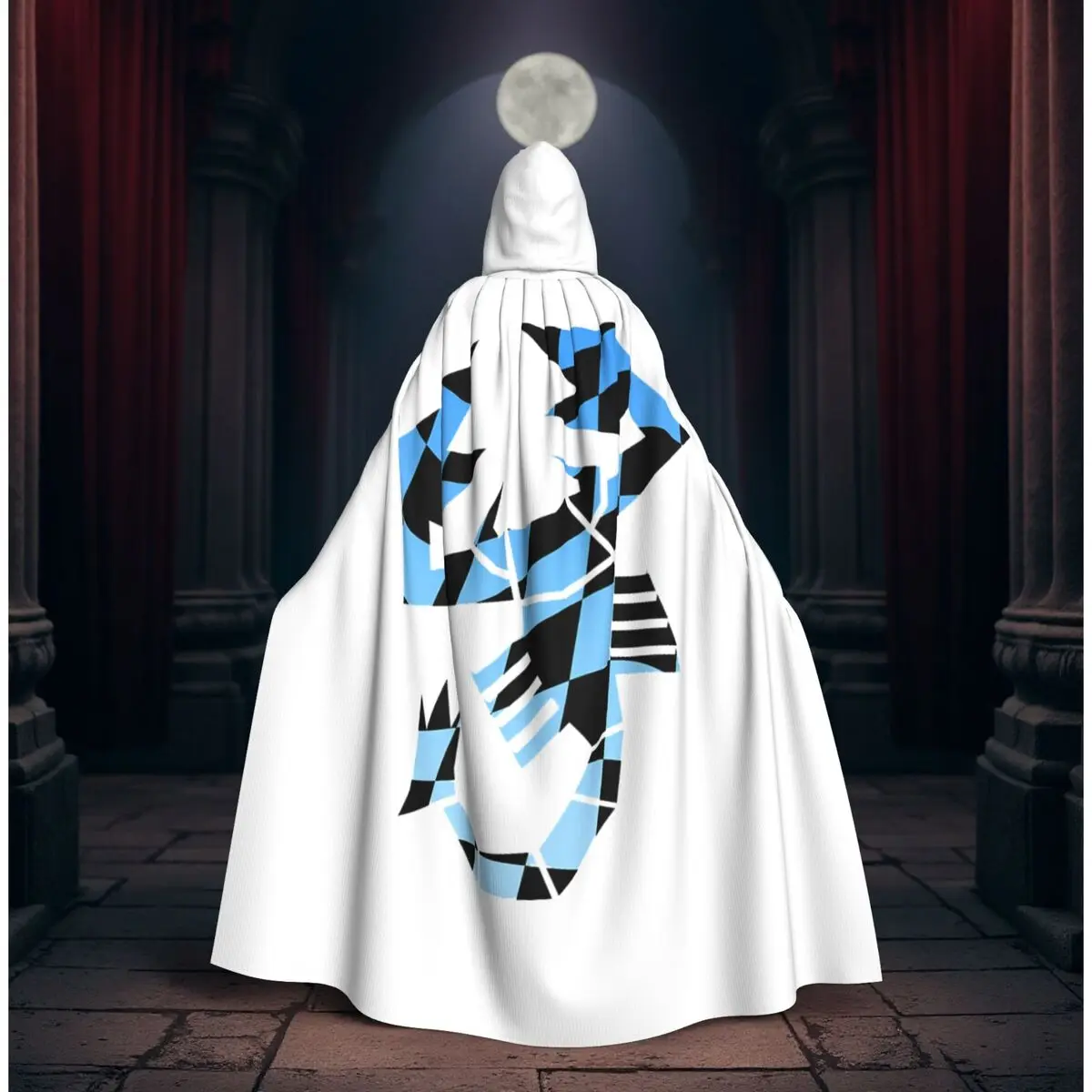 

Abarth Bucket Long Hooded Cloak Witch Medieval Costume Cosplay Cape HalloweenParty Adult Unisex