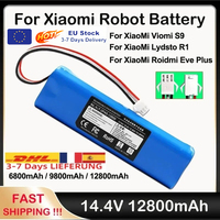 Original 12800mAh For XiaoMi Lydsto R1 Rechargeable Li-ion Battery Robot Vacuum Cleaner For Viomi S9 Battery Pack Big Capacity