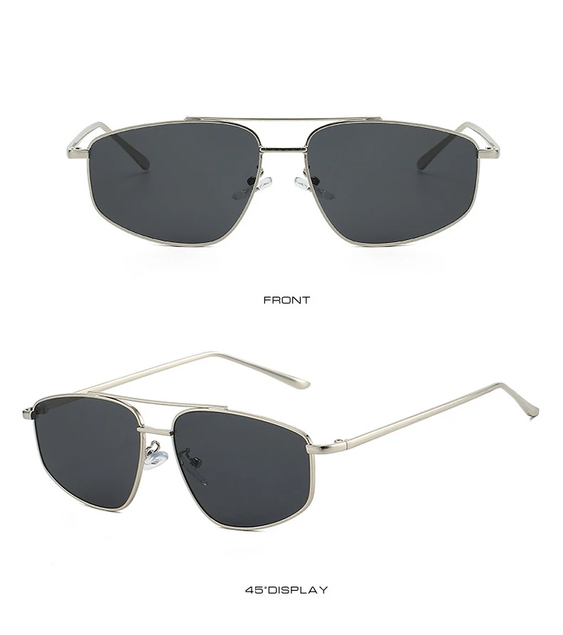 Männer Sonnenbrille Metall Rahmen Quadrat Sonnenbrille Pilot Punk frauen Gläser UV400 Outdoor Fahren Angeln Augenschutz Sonnenbrille – Detail 9