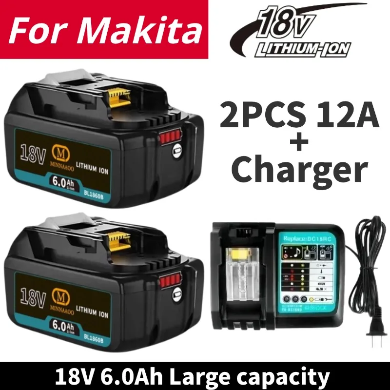 

For Makita 18V 6.0Ah Rechargeable Battery ,For Makita BL1830B BL1840 BL1840B BL1850 BL1850B Power Tools Battery Rapid delivery