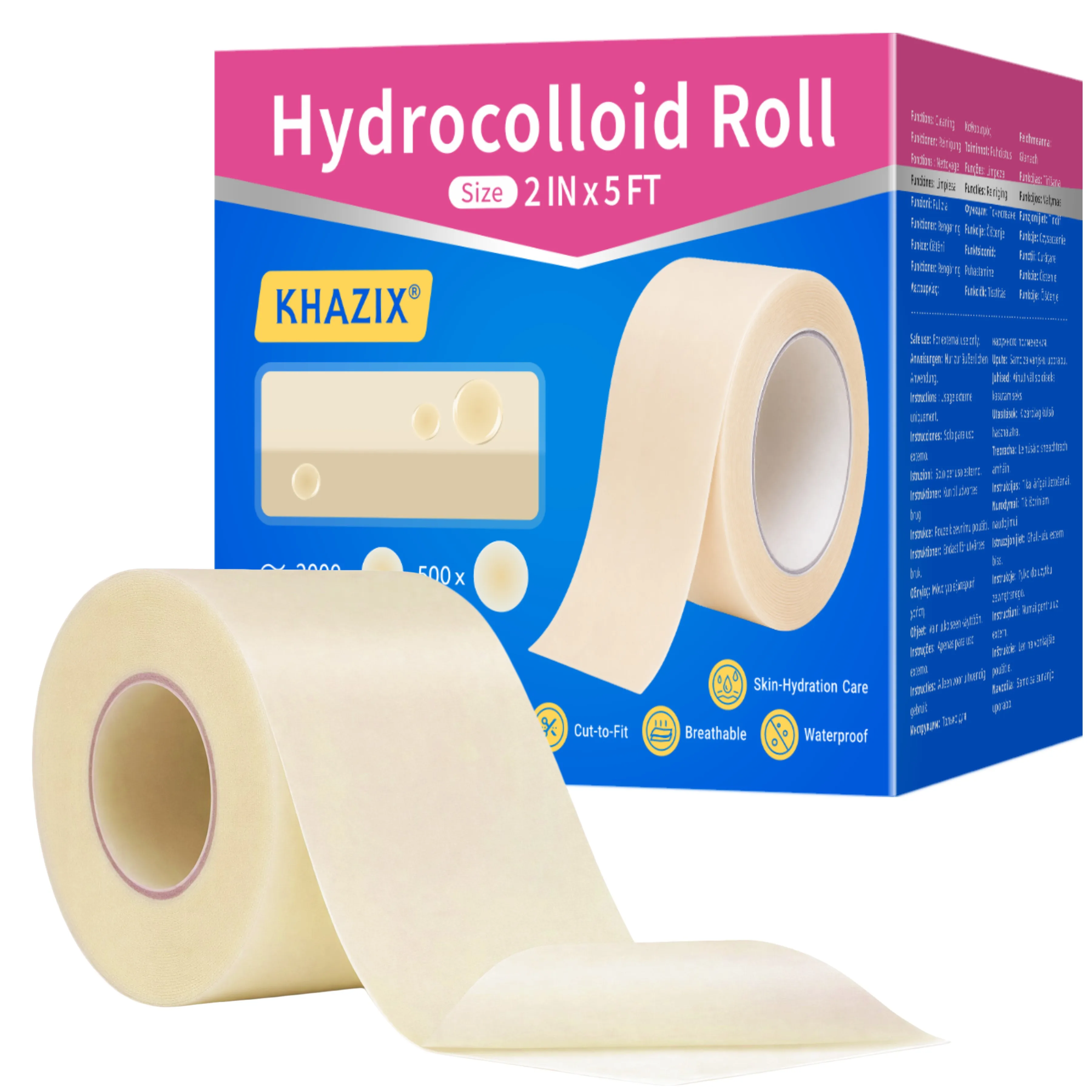 Pimple Patch Artificial Skin Wound Dressing Freely Cuttable Skin-Friendly Adhesive Keep Wound Clean 1 Roll Value Pack.