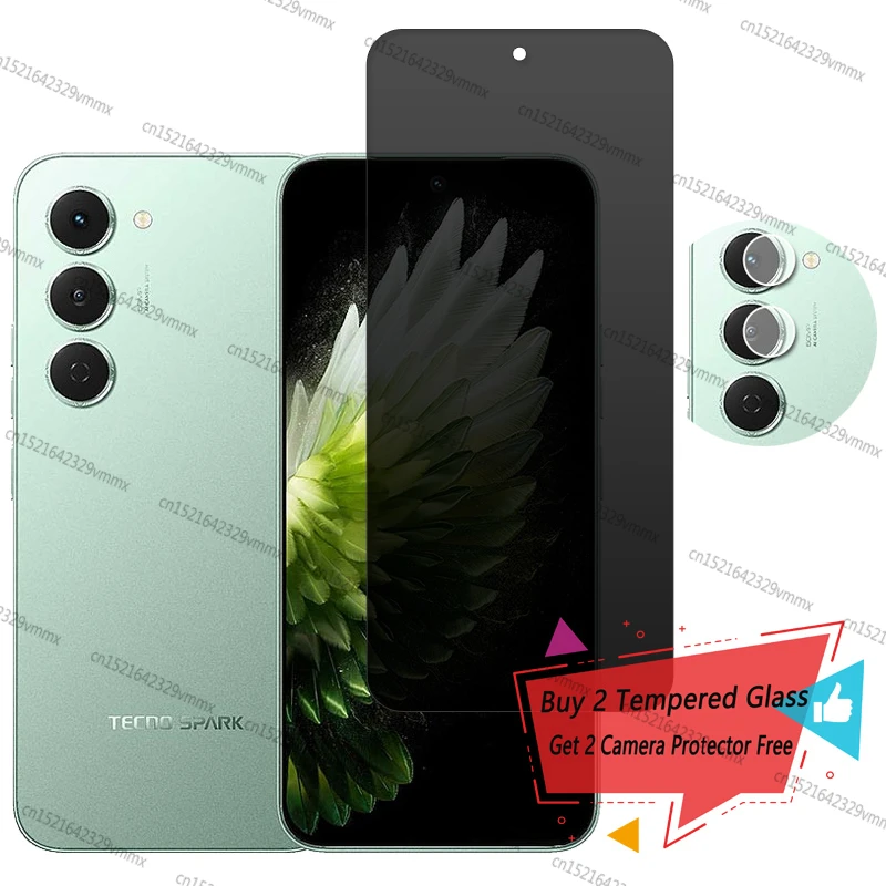 

Закаленное стекло для конфиденциальности для Tecno Spark 40 Pro Защитная пленка для экрана Tecno Spark 40 Pro Стекло для Tecno Spark 40 Pro Пленка для объектива