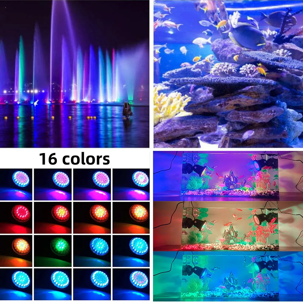 IP68 wasserdicht RGB LED Unterwasser Licht Bluetooth App Steuerung Schwimmbad Brunnen Teich Wasser Garten Aquarium Spot Lampe