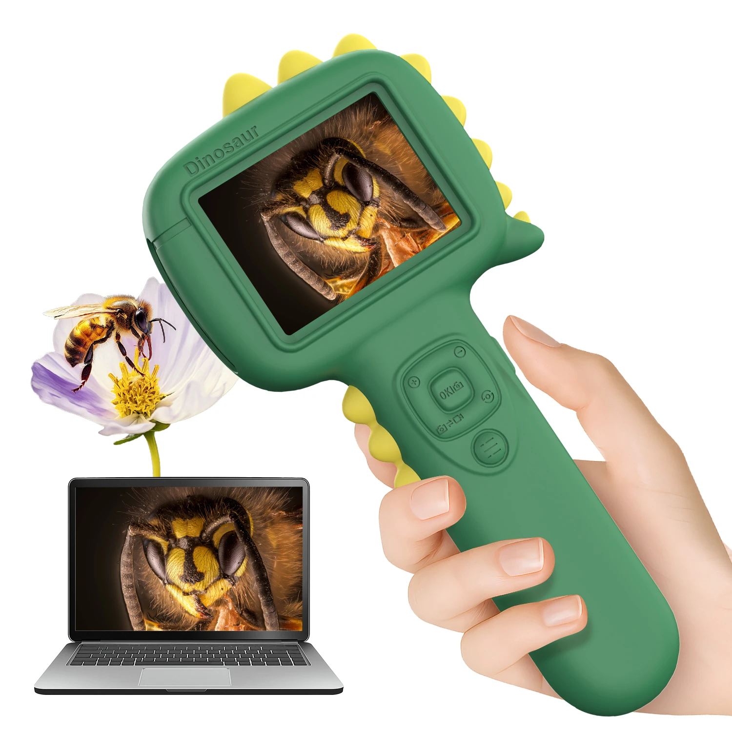 Kinderen Microscoop Speelgoed Draagbare Zakmicroscoop Voor Kinderen 24 ''Inch Scherm 16X Zoom Handheld Microscoop Speelgoed Cadeau Voor Kinderen