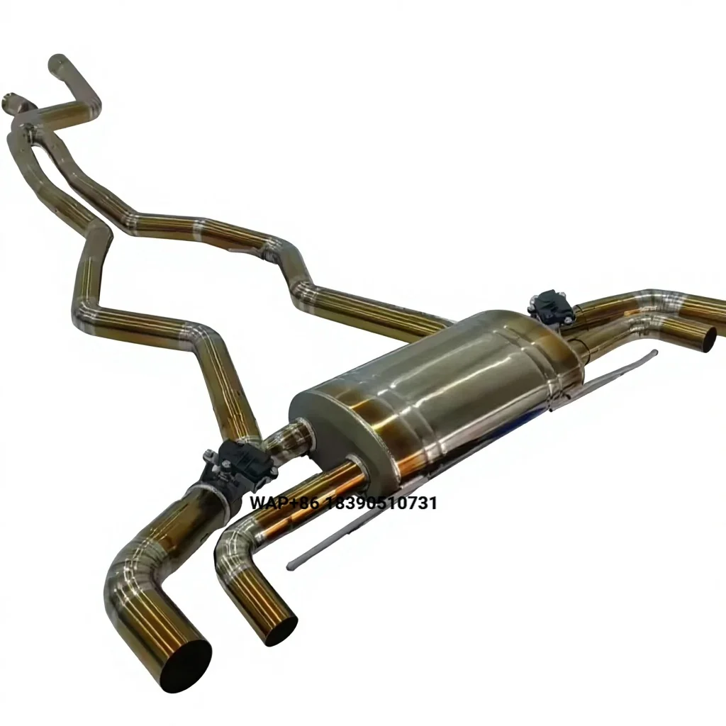 Insane Sound Titanium Exhaust Muffler for X5/X6 G05 3.0T X5M Style Mirror Polished 1.5mm Thick