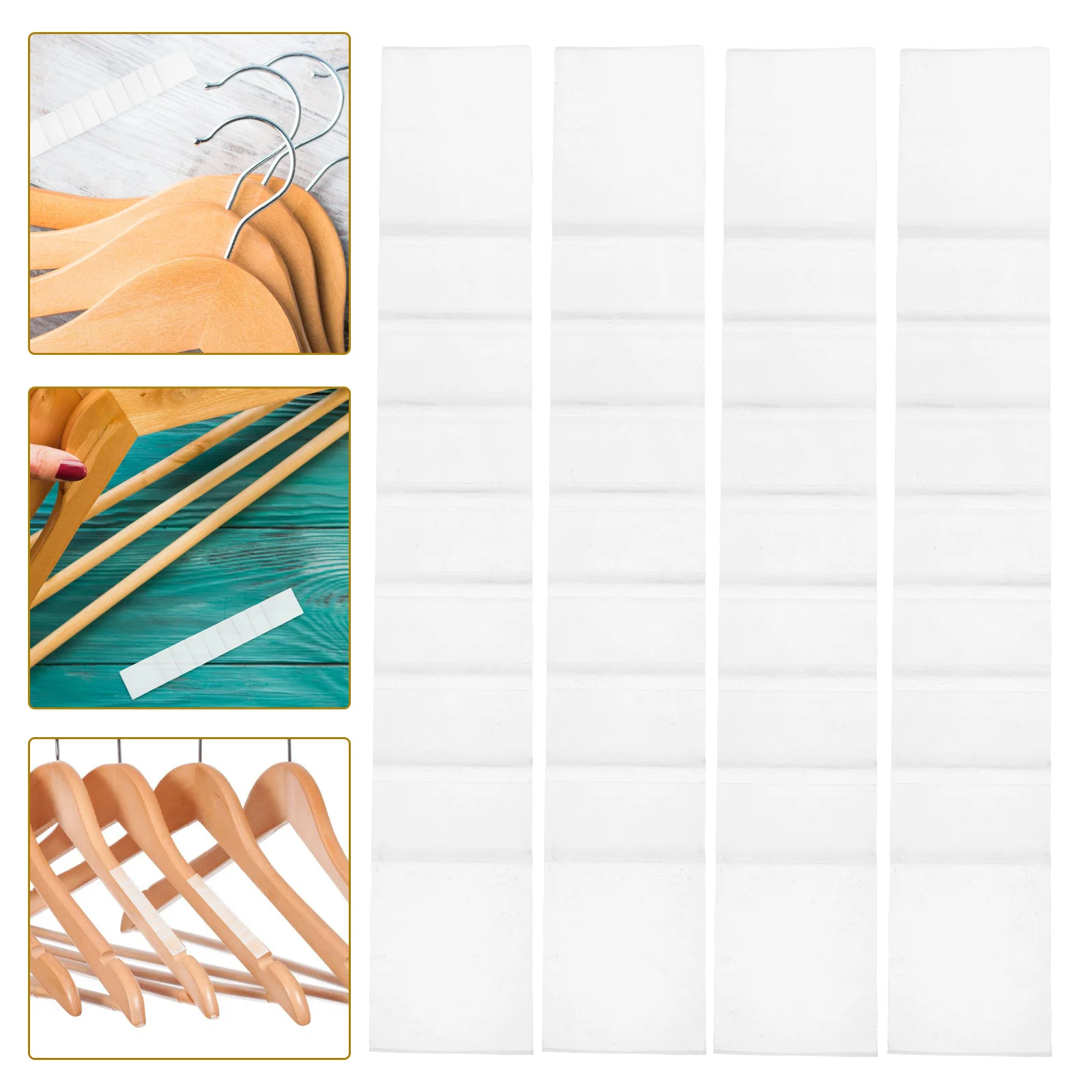 

50 Pcs Non-slip Hanger Clothes Nonslip Strips Hooks Hangers Grips Home Grippers for Coat