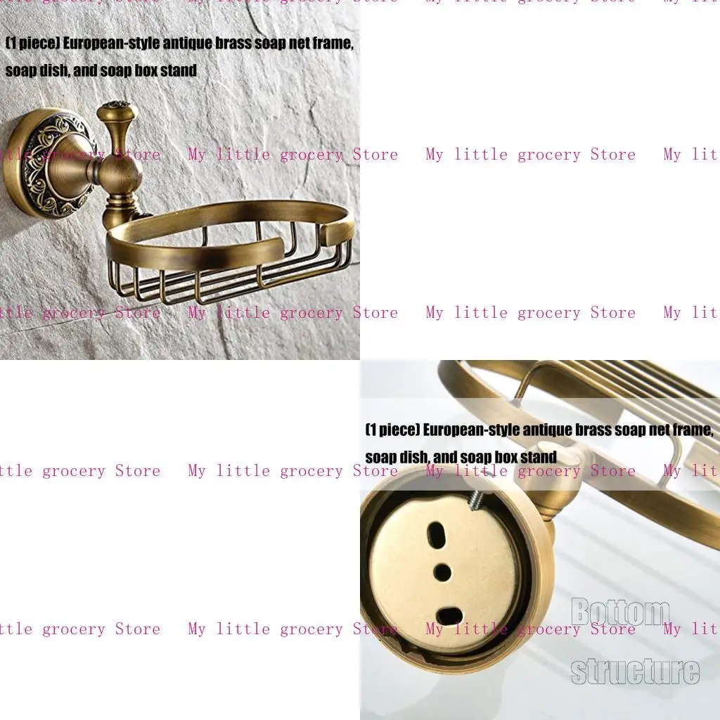 

D5BD Винтажное латунное мыло настенные настенные настенные настенные держатели для мыла