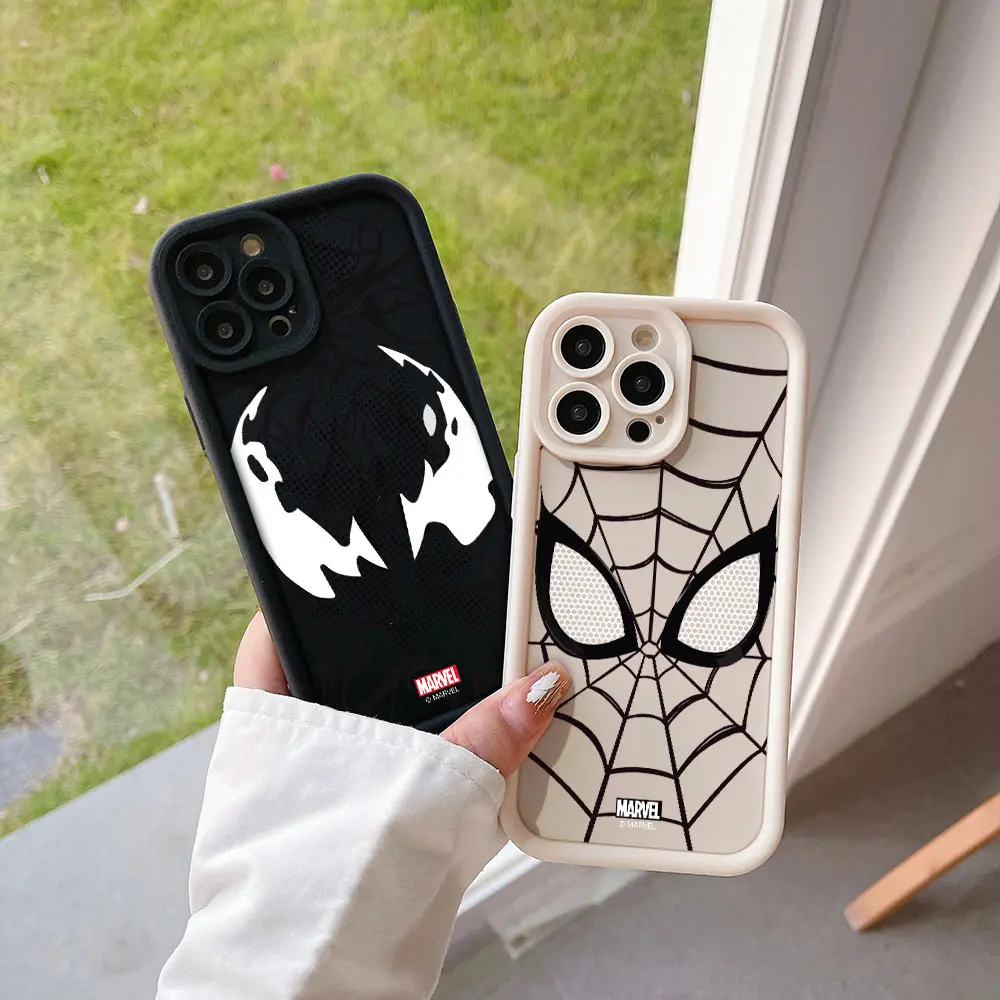 Hot Marvels Movie SpiderMans Camera Protection Case For iPhone 15 14 13 12 11 Pro Max Mini XR XS X 7 8 Plus Soft TPU Back Funda