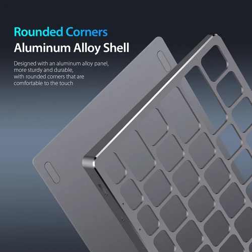 Imagen 2 del producto DUX DUCIS Teclado inalámbrico Bluetooth 5.0 de aleación de aluminio con multidispositivo Compatible Universal para iOS iPad Android Windows Mac