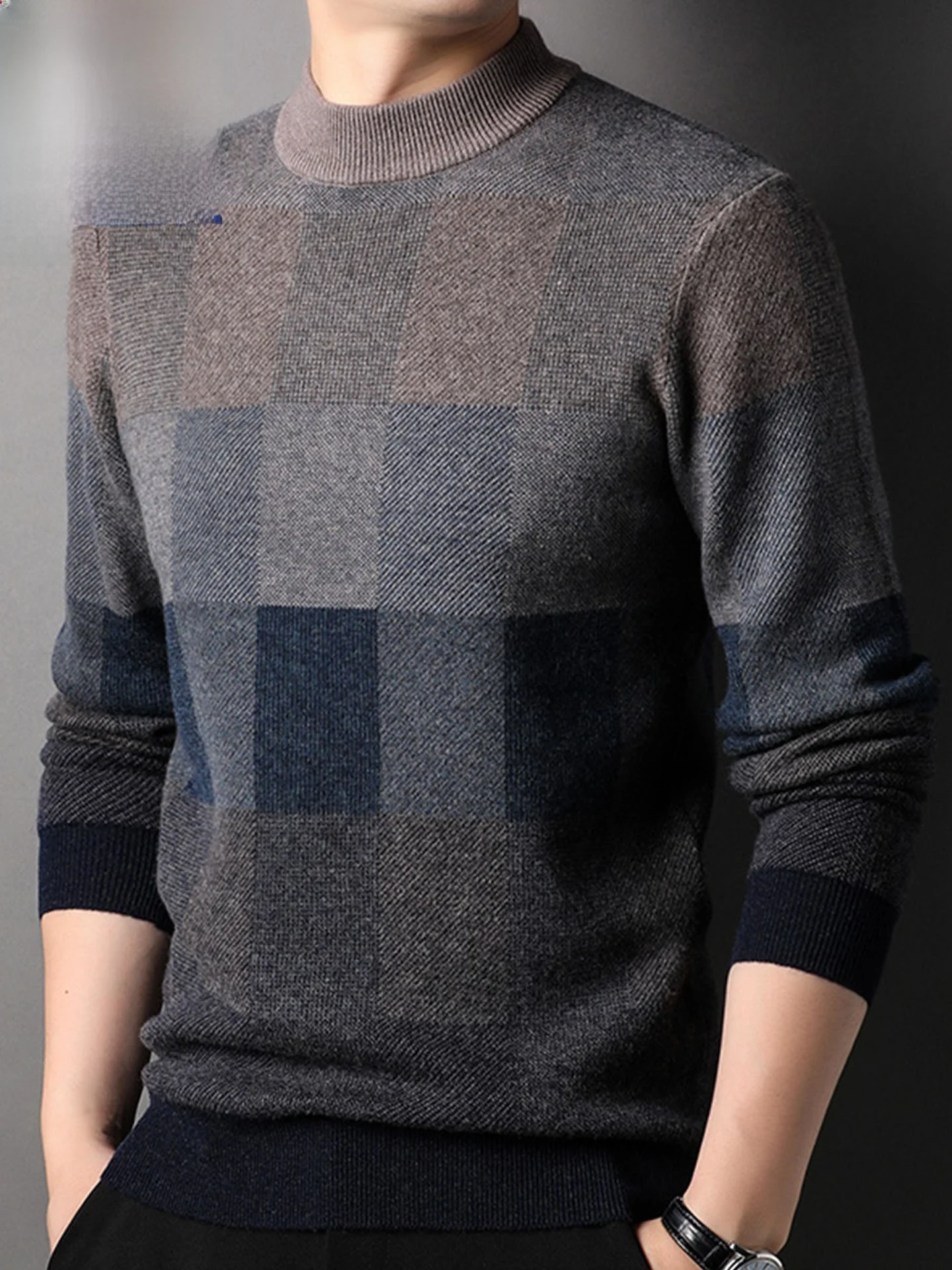 

Мужской свитер TUCANO из 100% чистой шерсти с высоким воротником, теплый зимний, модный, повседневный, с длинным рукавом, для бизнеса и отдыха