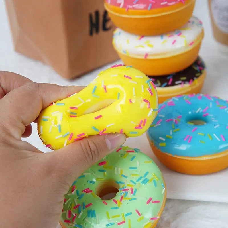 Simulation Food Donut Fidget Squeeze Toy Soft  Stress Relief Toy for Anxiety Relief Kids Birthday Gift