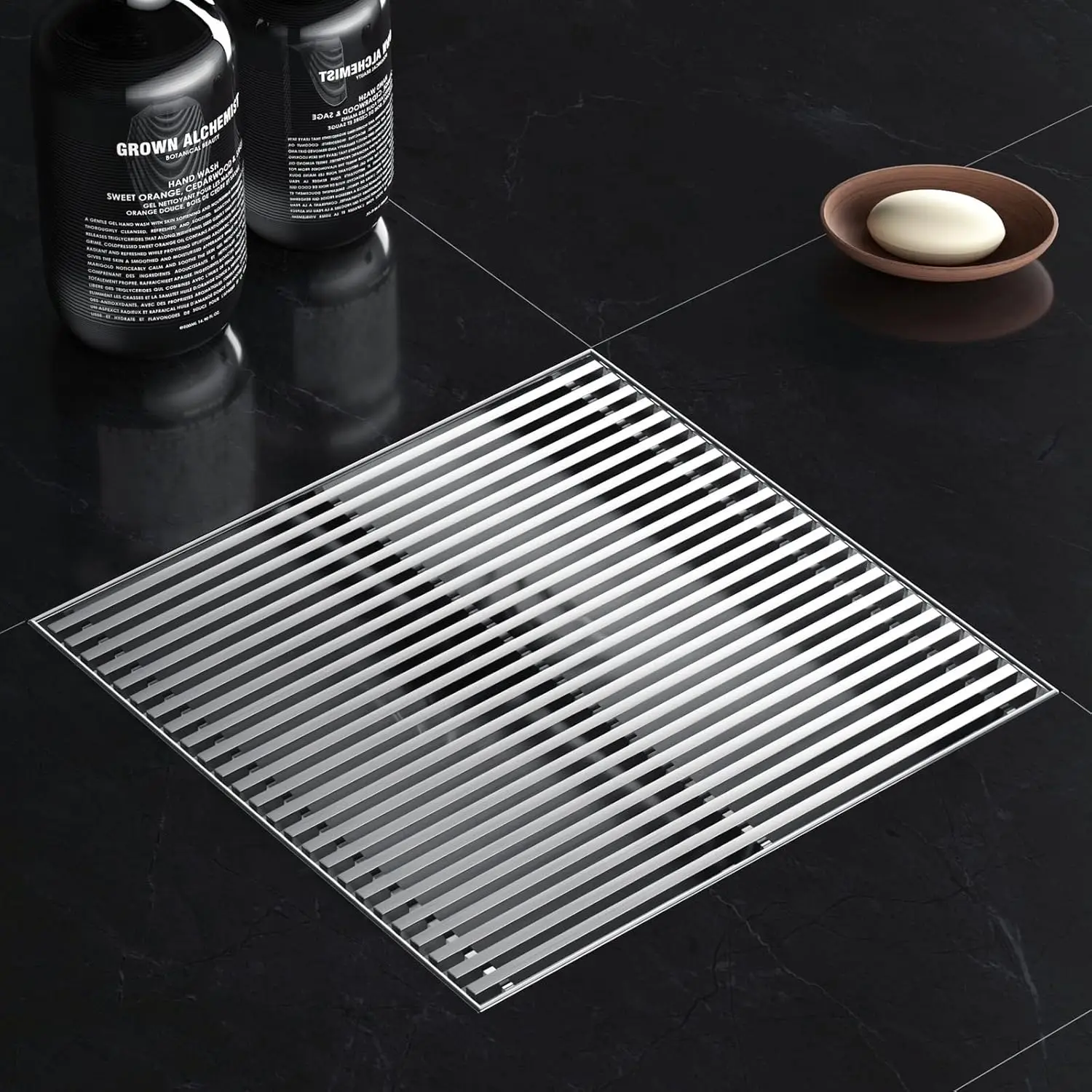 

Квадратный душевой трап 8 дюймов со съемной решеткой из проволоки, из нержавеющей стали с матовым никелевым покрытием, с фильтром для волос