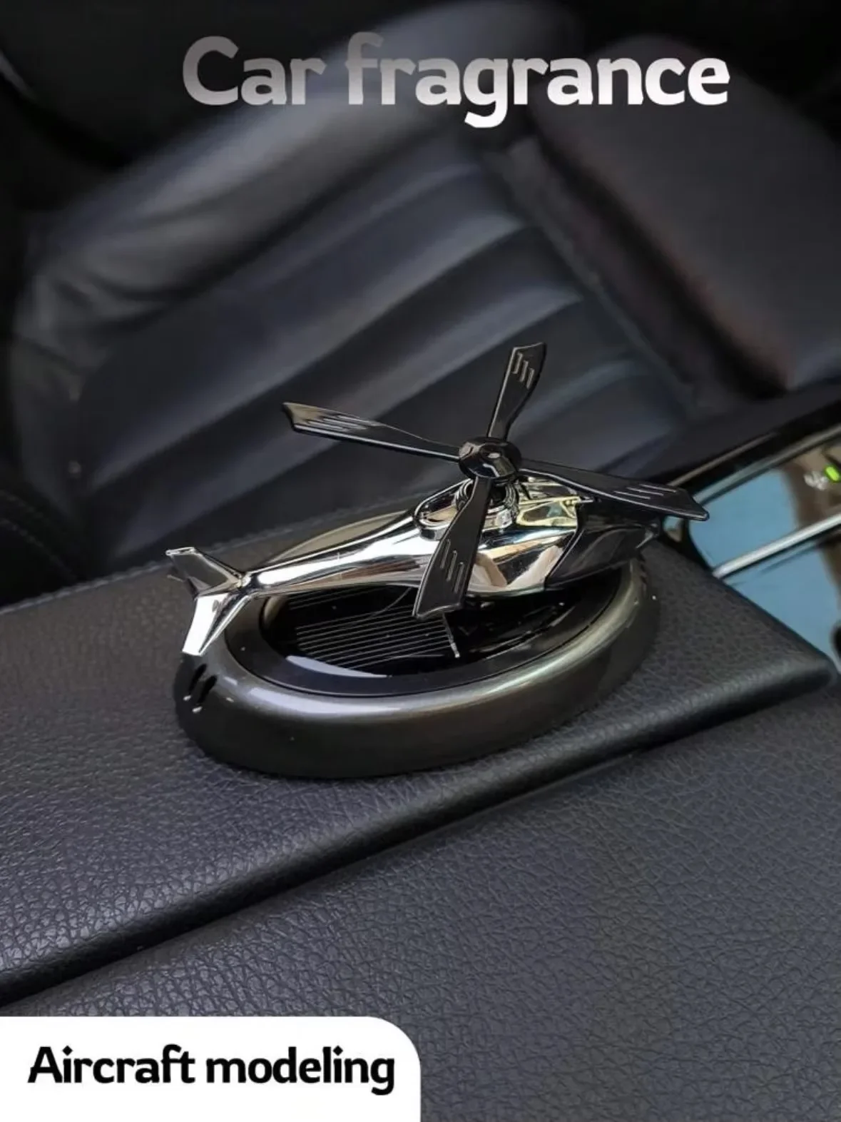 Solarbetriebener Helikopter-Auto-Duftspender mit Aromatherapie für Zuhause und Büro – Detail 6