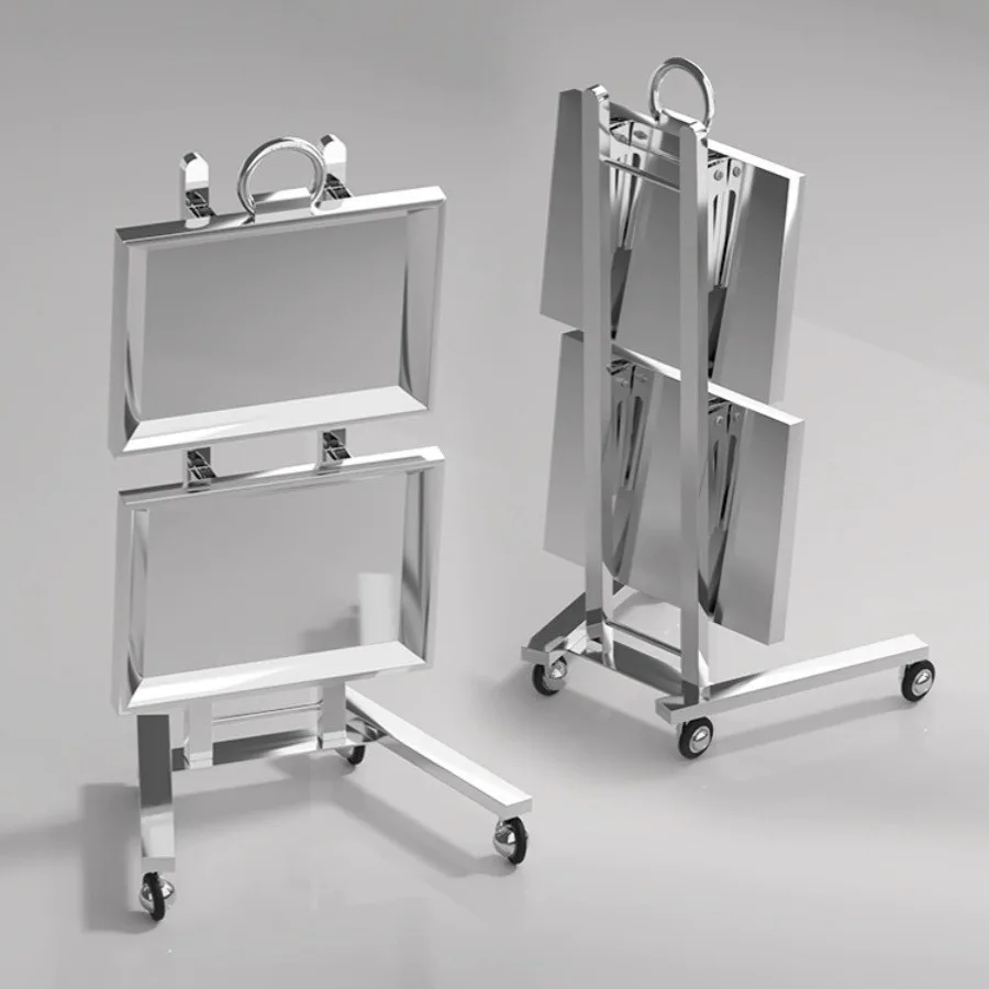 

Stainless steel haircut trolley, beauty salon, bar car, Internet celebrity hair salon, tools for cutting, folding, perming