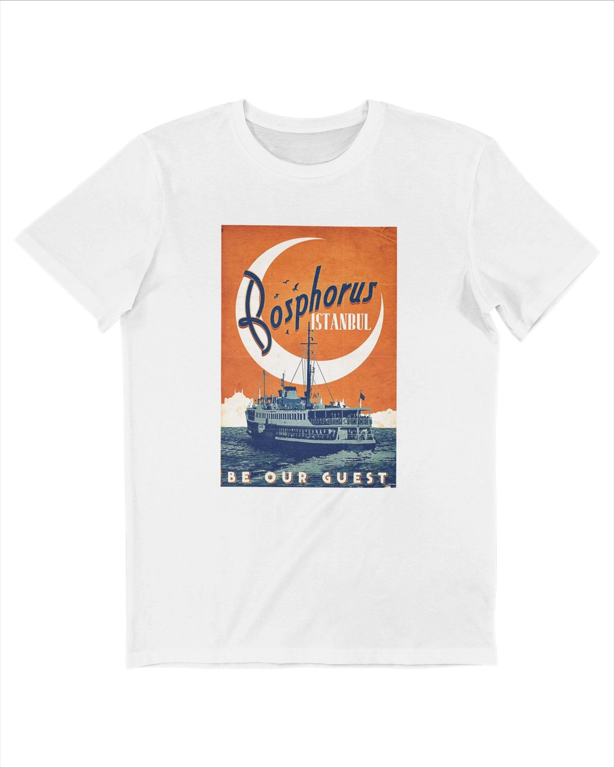 

Bosphore Istanbul Graphic Printing Summer Luxury Brand Cotton Men's and Women's T-Shirts Short Sleeves Fashion Trend Clothing