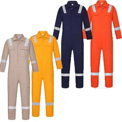 Electrical Working Overalls Workshop Hi Vis Safety Work Coveralls Dust Proof Reflective Safety Miner Mariner Uniforms Mechanical