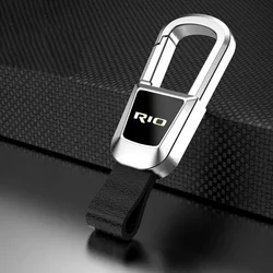car keychain Alloy Key chain leather key ring for kia rio 2 3 4 5 auto