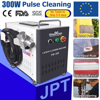 300W JPT Pulsed Laser Cleaning Machine For Remove Rust Oil Paint Metal Wood Air Cool Laser Aluminum oxide layer Model Cleaning