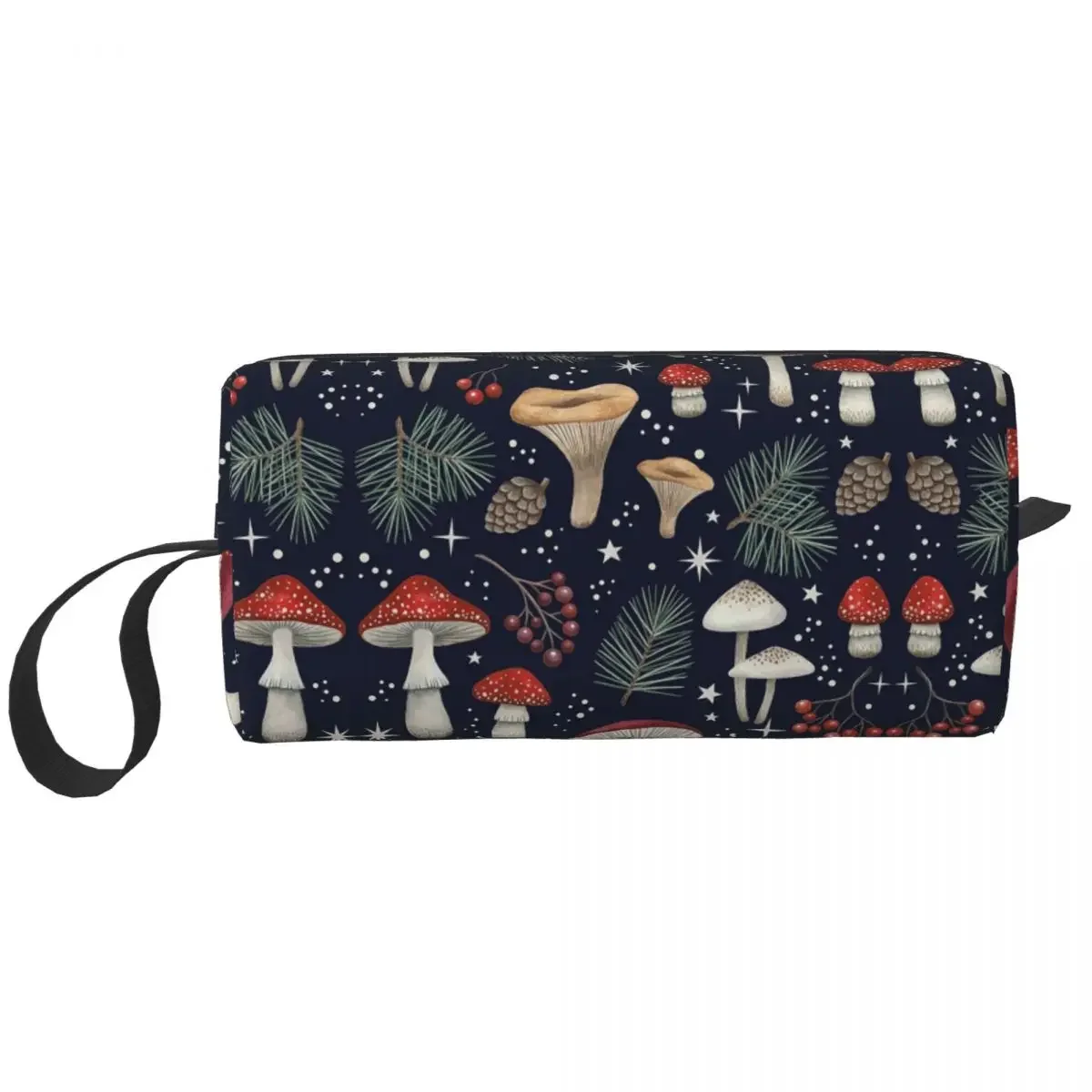 

Winter Forest (Deep Blue) Makeup Bag Cosmetic Organizer Storage Dopp Kit Toiletry Cosmetic Bag Women Beauty Travel Pencil Case