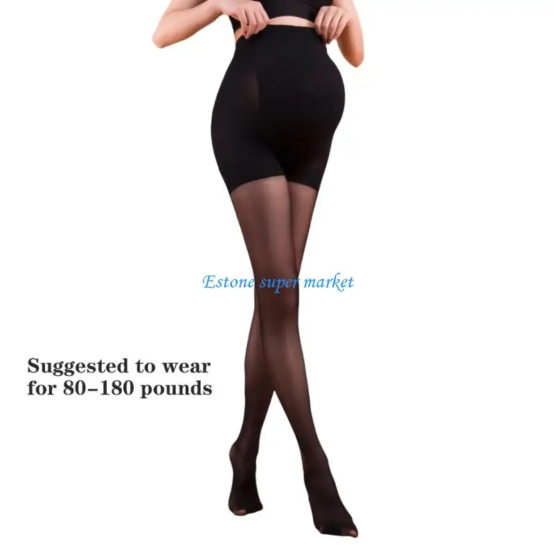 090B جوارب طويلة شفافة للحوامل لربيع الخريف لراحة يومية طوال اليوم #6