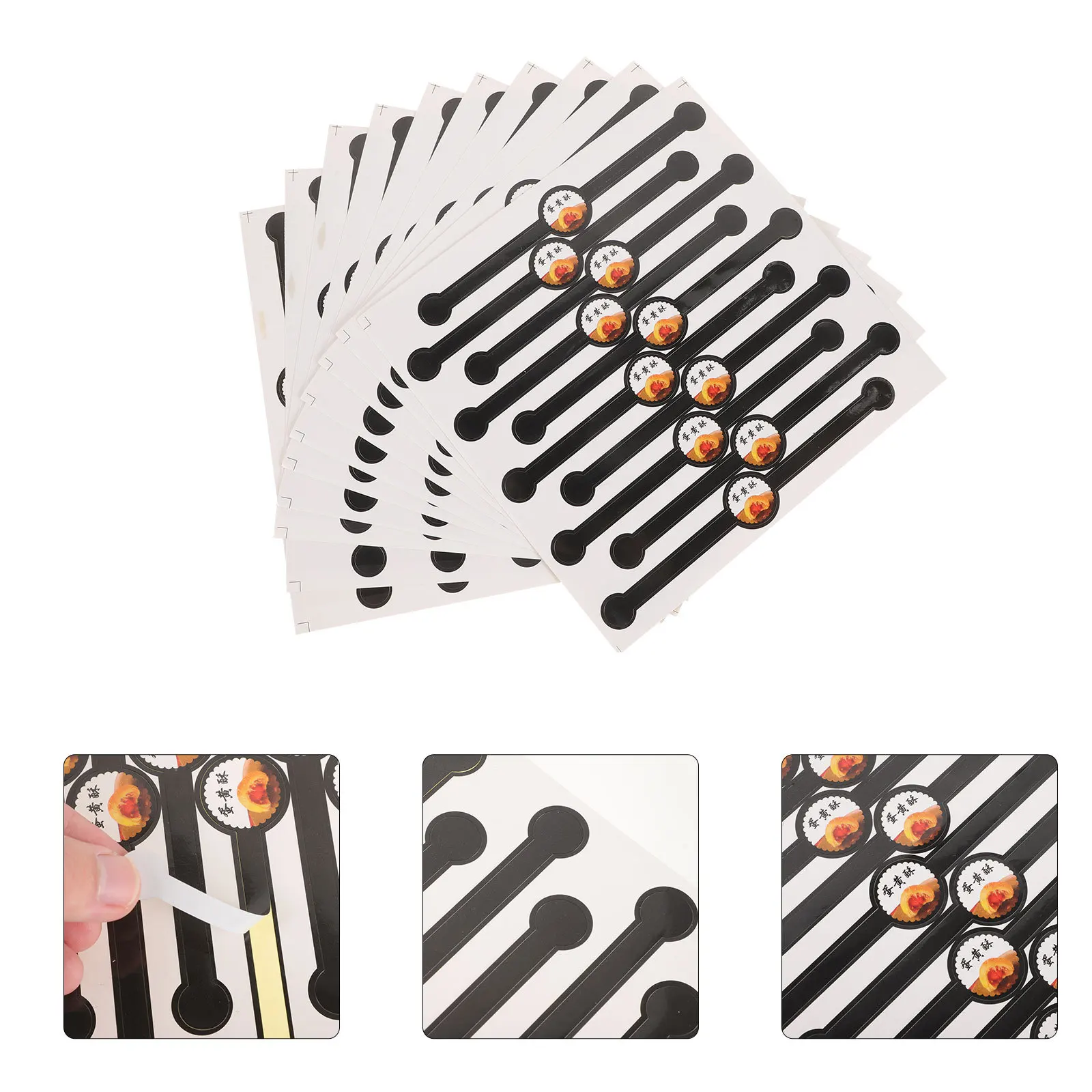 

10 Sheets Egg Yolk Pastry Sealing Stickers Super Adhesive DIY Baking Labels for Cookie Bags Gift Boxes Party Packaging