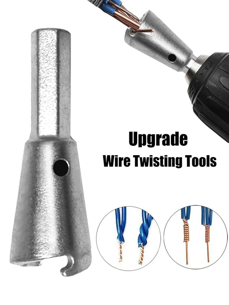 

3/1PCS Wire Twisting Tools 6mm Hex Handle Electrician Quickly Twister 1.5-6 Square 2-6 Way Twister Wire for Power Drill Drive