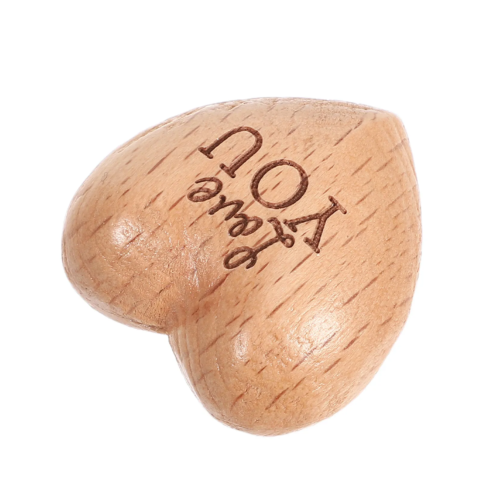 Recuerdo de Madera de Haya Tallado a Mano en Forma de Corazón con Grabado de Te Amo, Decoración para Aniversario, San Valentín, Boda, Hogar u Oficina