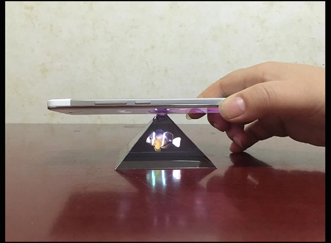 3D Hologram Pyramid Display Projector Video Stand Universal For Smart Mobile Phone