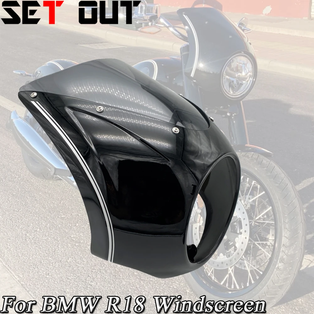 

For BMW R18 R 18 2020 2021 2022 Motorcycle Accessories Round Headlight Windscreen Cover ABS Plastic Screen Fairing Windshield