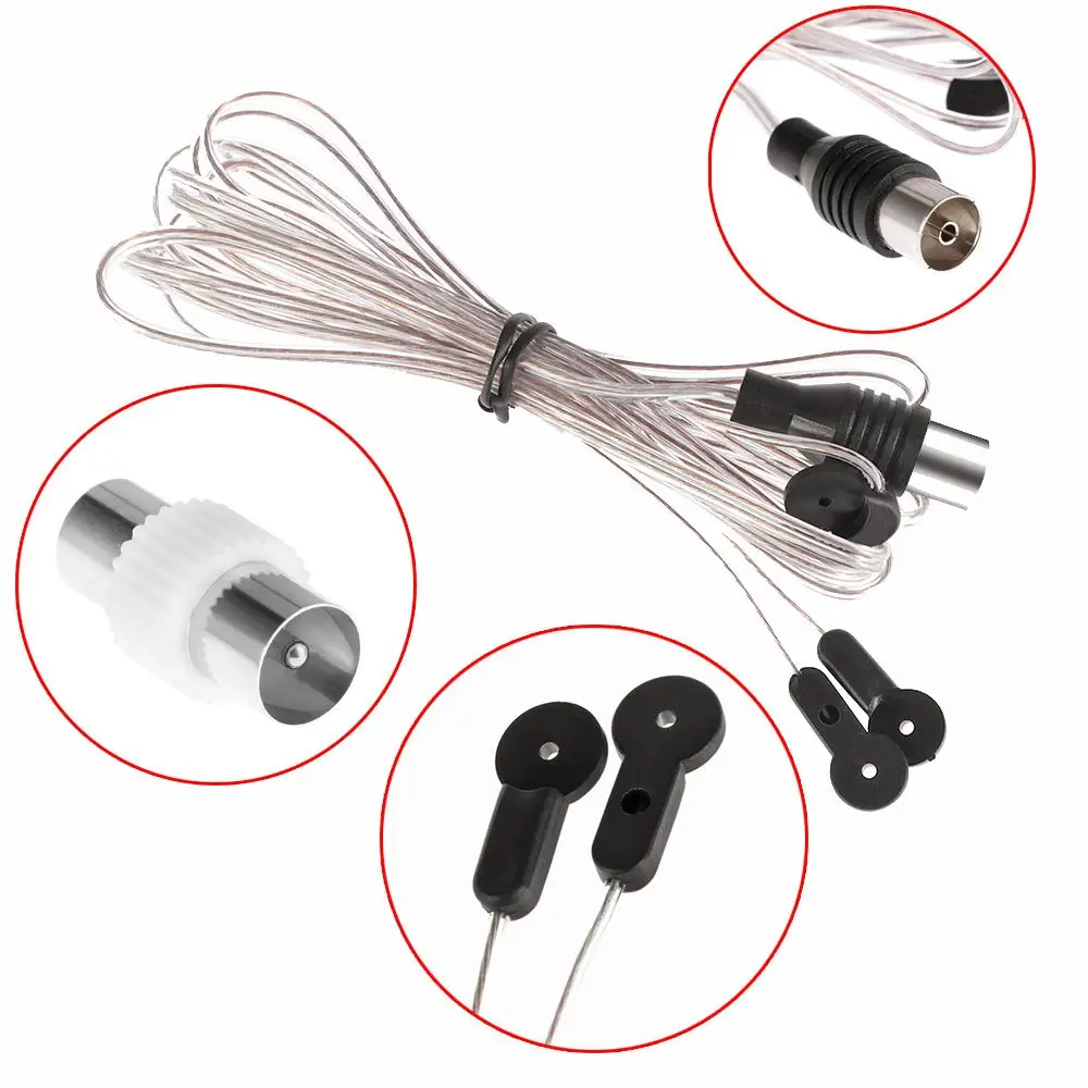 

New 2m 75 Ohm Radio Receiver MD TV Card Aerial Amplifier FM Antenna