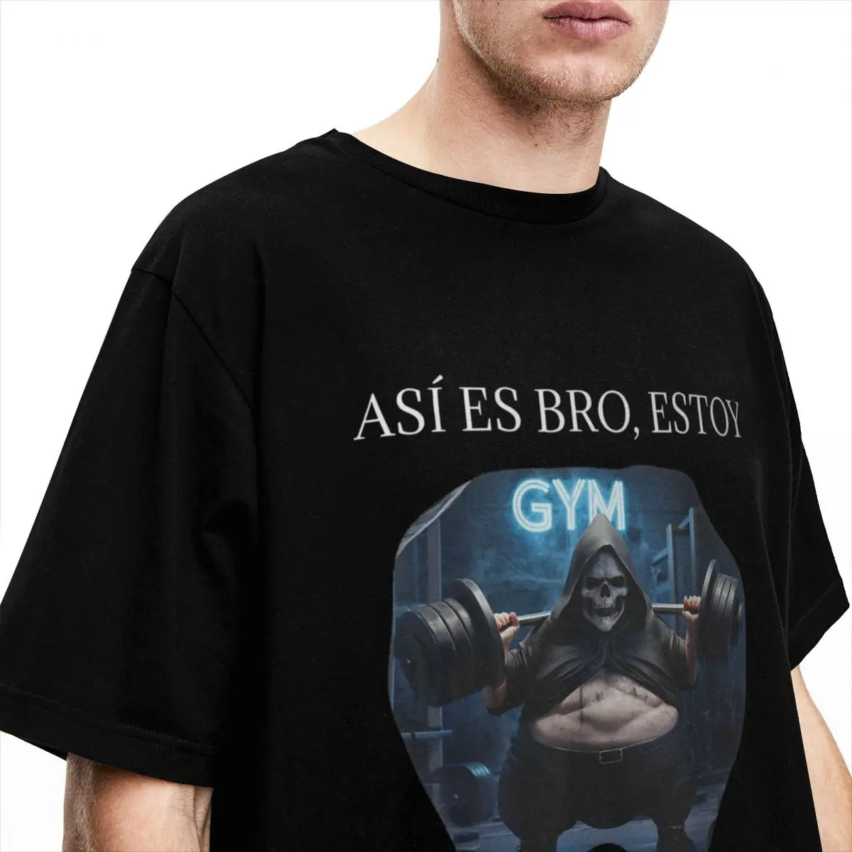 Mens T Shirt Asi Es Bro Estoy En Volumen Calacas Chidas Gym T Shirts Harajuku Summer Tees Streetwear Cotton Tops Gift Idea