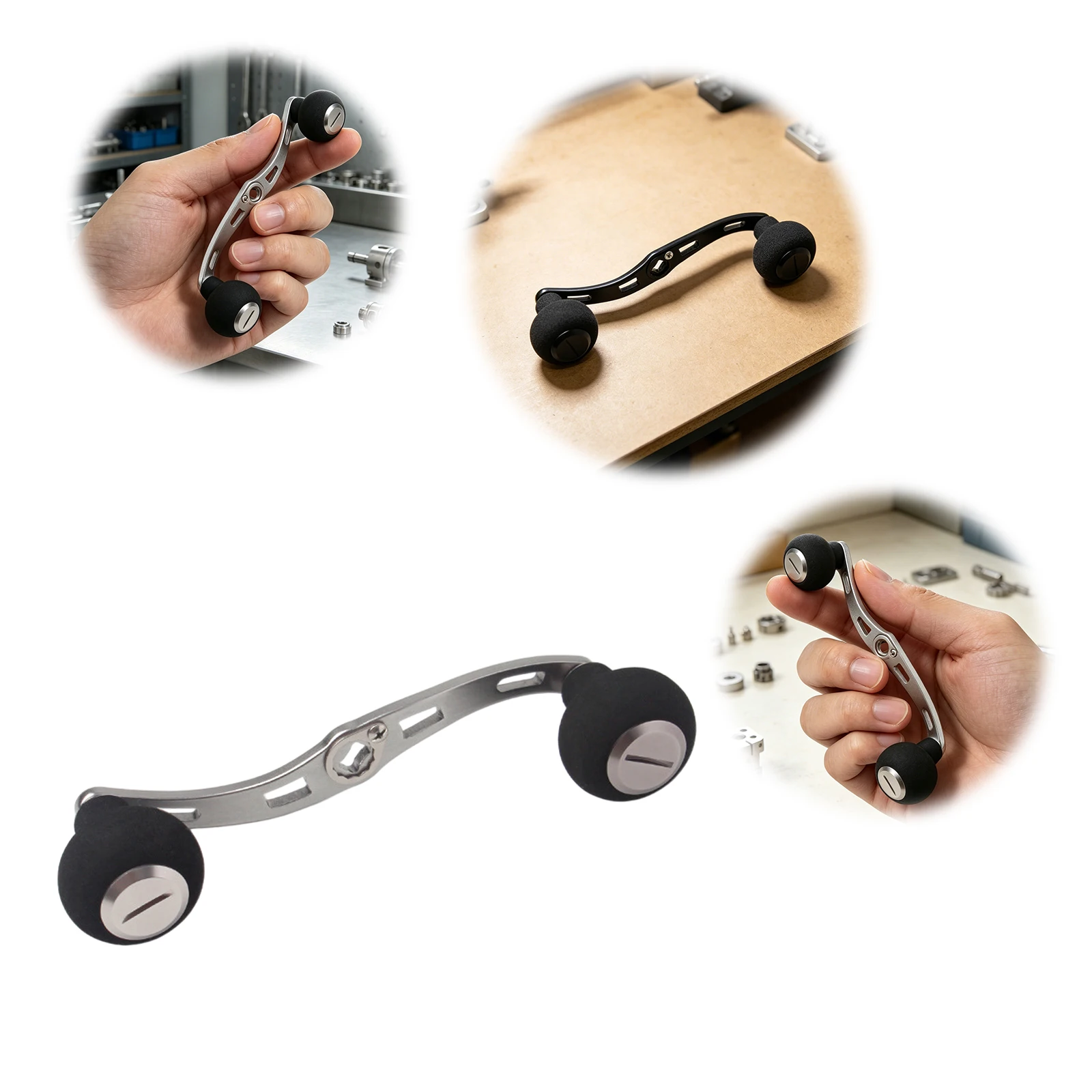 140mm Fishing Reel Handle with Non-Slip Grip Baitcaster Handle Compatible with Abu Garcia and Daiwa for Baitcasting Trolling view 4