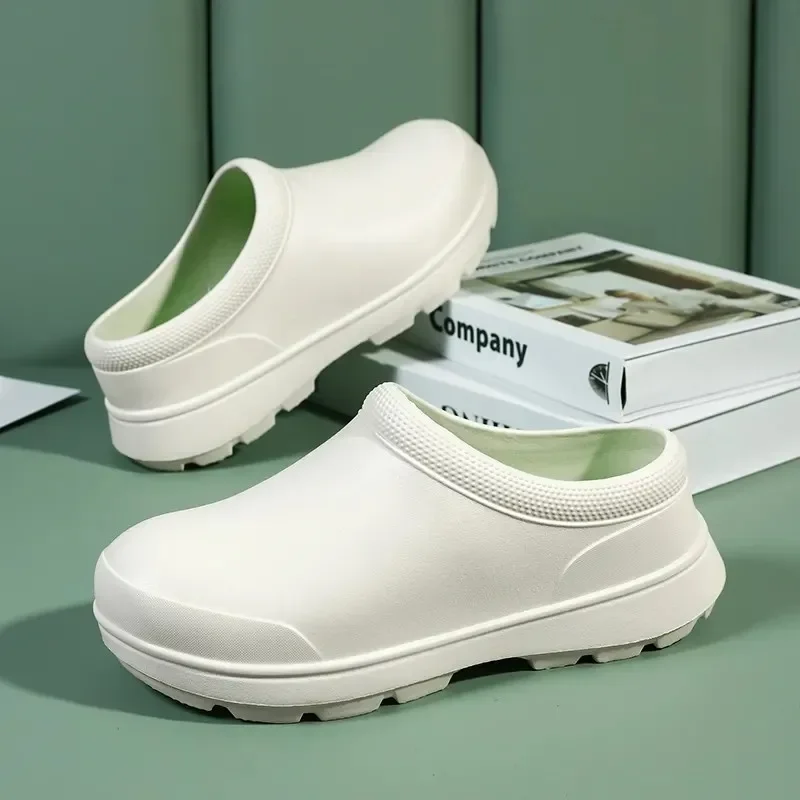 Men Women EVA Chef Shoes  Non-slip Waterproof Oil-proof Shoes Comfortable Workers Slippers  Outdoor Fishing Shoes