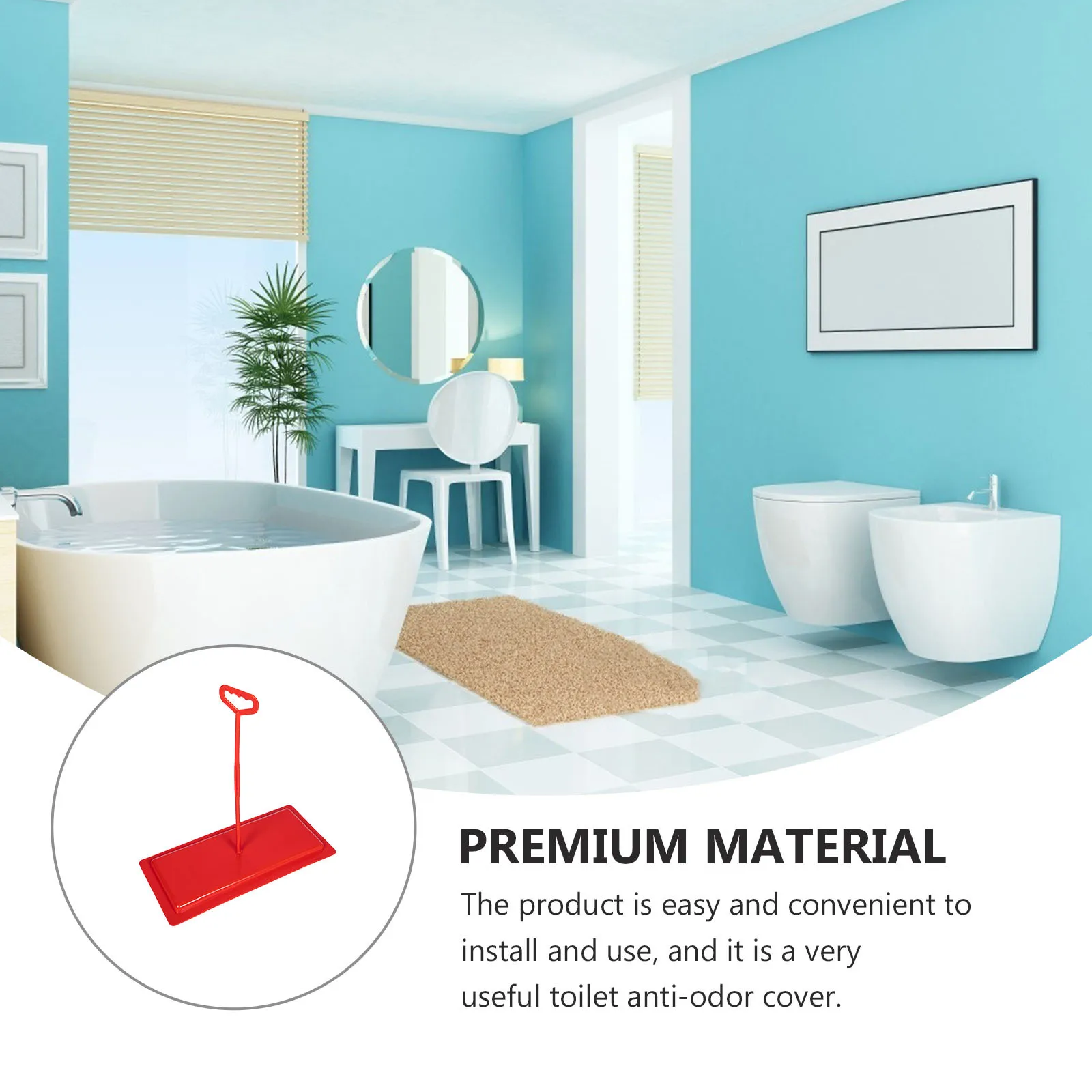 

Premium Anti-Odor Squat Toilet Cover Practical Lid No Peculiar Smell Easy Maintenance Bathroom Toilet Cover