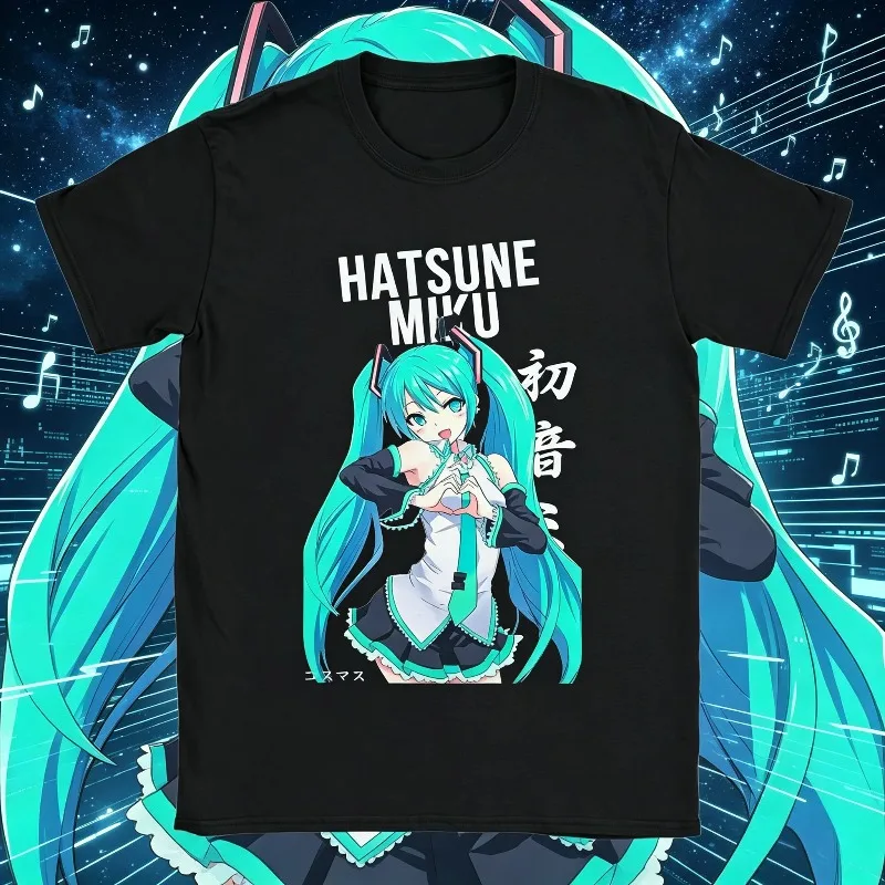 2026 Summer Hatsune Miku Anime T-Shirts Men Women Manga Vintage