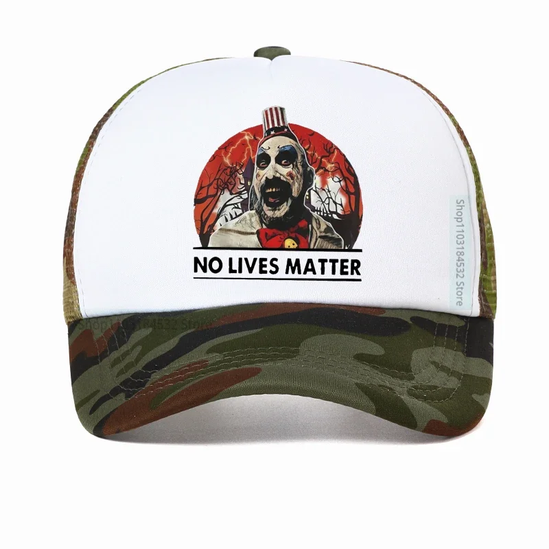 مضحك الكابتن سبولدينج الرجال قبعة باردة لا حياة المادة مضحك هالوين قبعة بيسبول الصيف 100% القطن شبكة تنفس القبعات #5