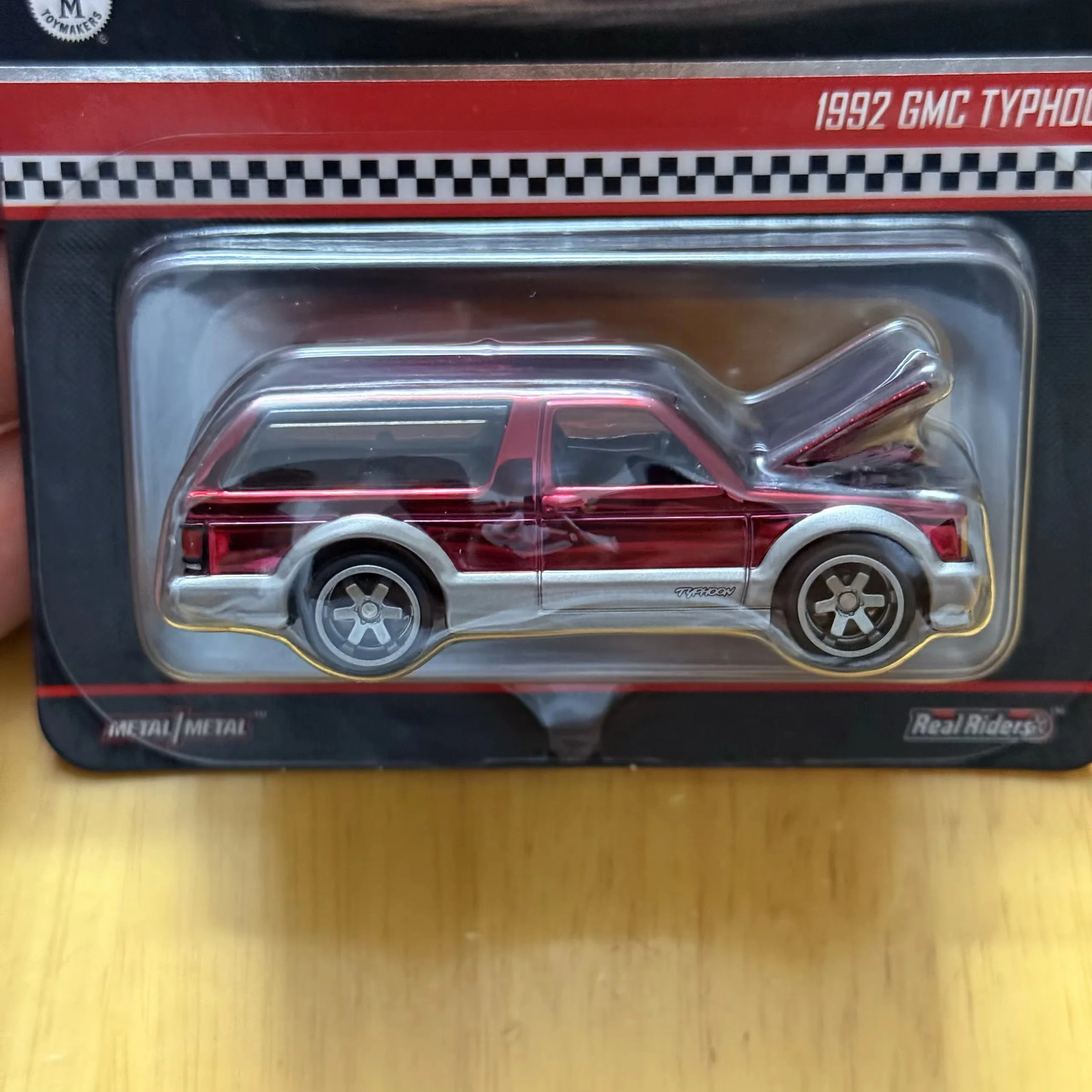 Genuine Hot Wheels Rlc Red Line Club 1 64 1992 Gmc Typhoon Red Suv Diecast Real Riders Metal Model Car For Adult Collector Gift view 3