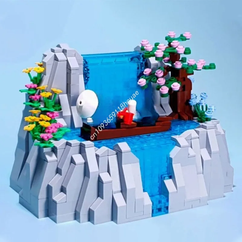 910pcs MOC Waterval Creatored Model Bouwstenen Bouw Kerstcadeaus DIY Speelgoed Creatieve Onderwijs Baksteen Kinderen Verjaardag