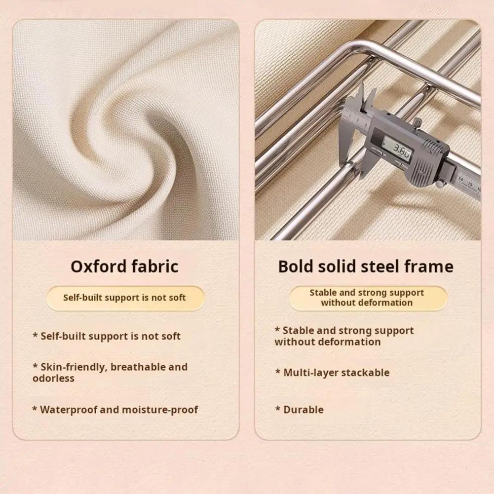 Pull-out Storage Box Capacity Wardrobe Storage Box Breathable Mesh Clothes Organizer Heavy-duty Folding Frame for Closet