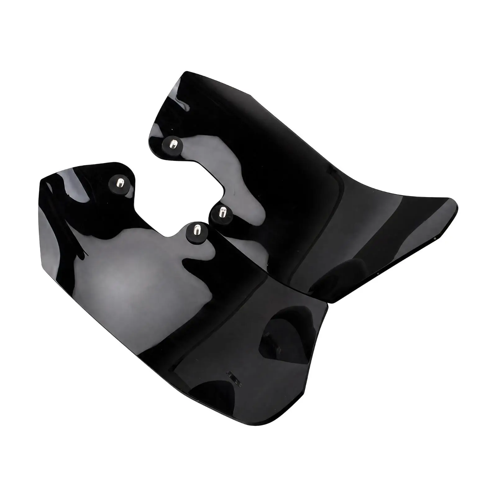 Contoured Motorcycle Side Wind Deflector Easy to Install Motorcycle Wind Deflector with Acrylic Panels Aerodynamic Glossy