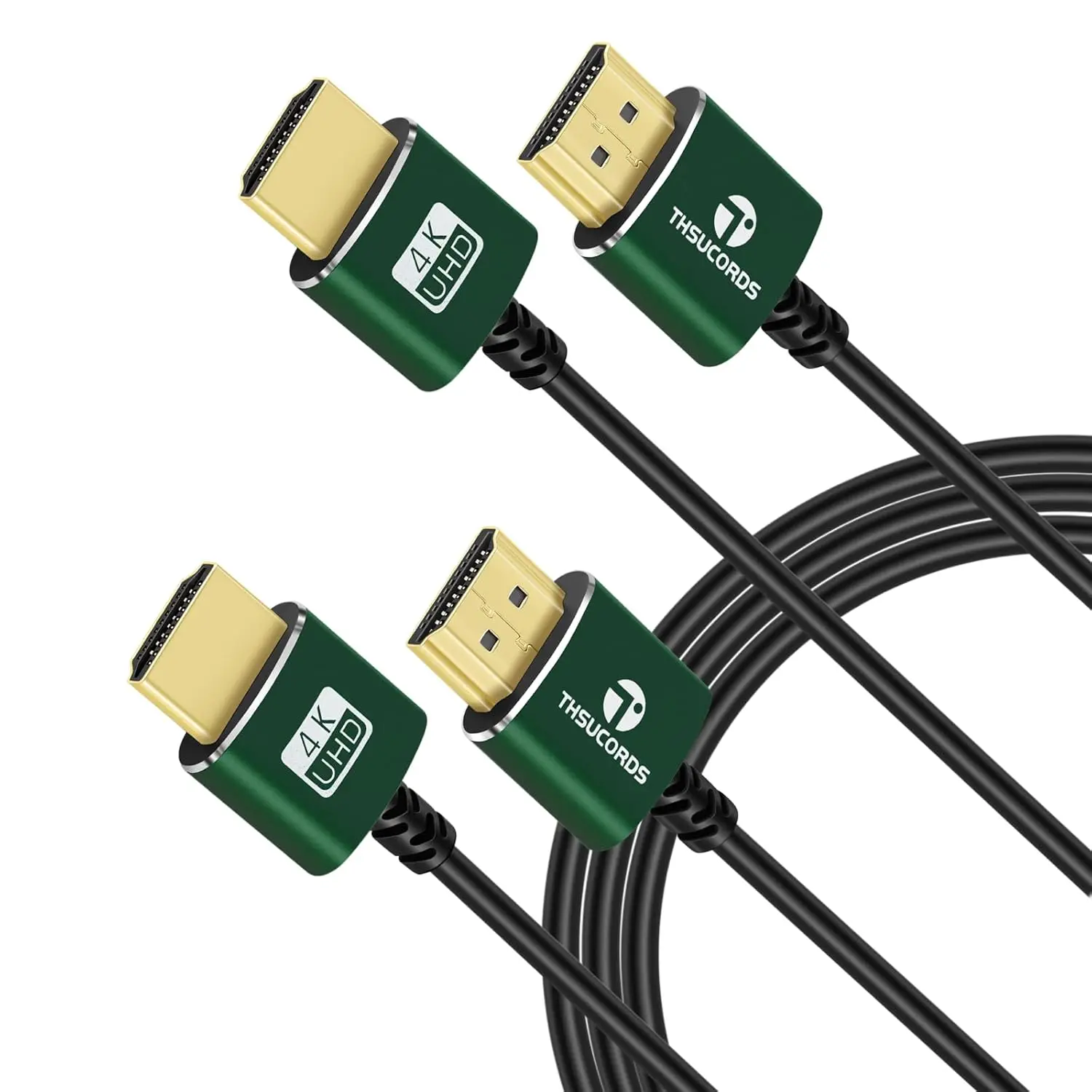

Ultra Slim HDMI Cable 1.6FT 2 Pack, 4K@60Hz 18Gbps High Speed Cord for TV, Laptop, Projector