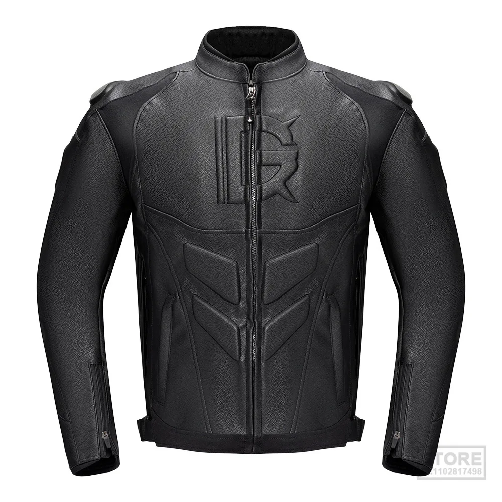 Veste d'équitation de moto en cuir trempé pour homme et femme, coupe-vent, froid vert, chaud, course, cavalier, hiver