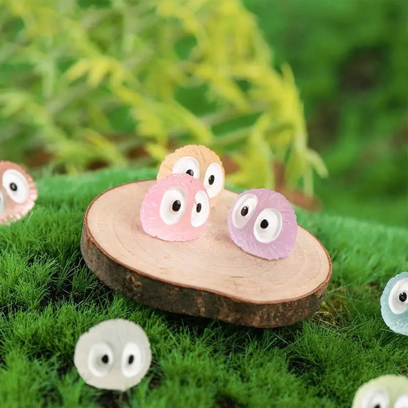 1/8 szt. Figurka Mini kula kurzu elfy pojedyncze brykiety z żywicy zabawka miniaturowa mech ogrodowy Mi-cro krajobraz ozdoby Anime figurka