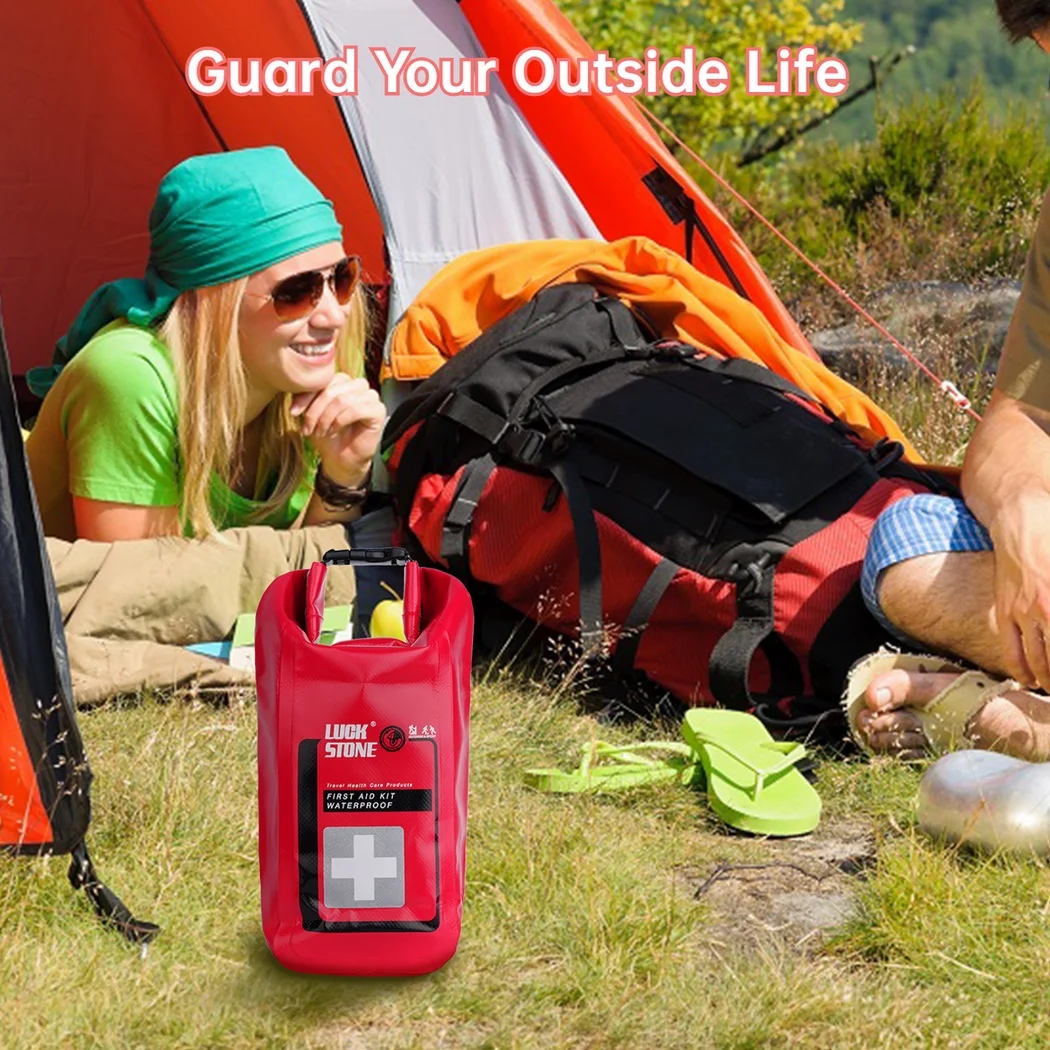 Waterproof First Aid Kit Roll Top Boat Emergency Kit Outside First Aid Kit Fishing Kayaking Boating Swimming Camping Rafting